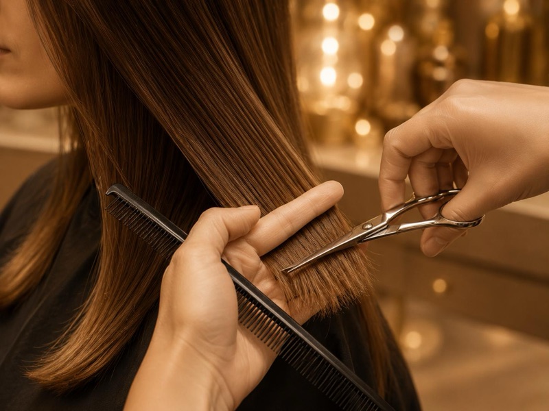 Corte de cabelo no AC Beauty